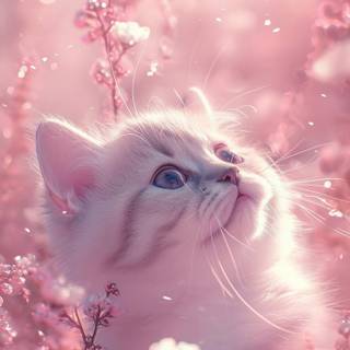 Cute Pink Cat Wallpapers