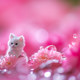 Cute Pink Cat Wallpapers