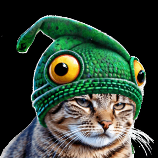 Cat With Frog Hat Wallpapers