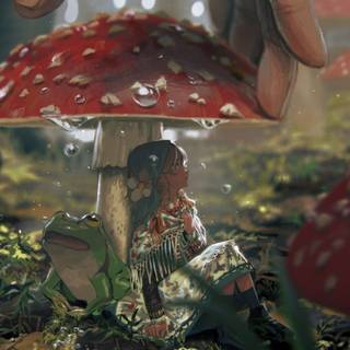 Frogs And Mushrooms Wallpapers