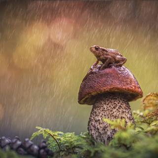 Frogs And Mushrooms Wallpapers