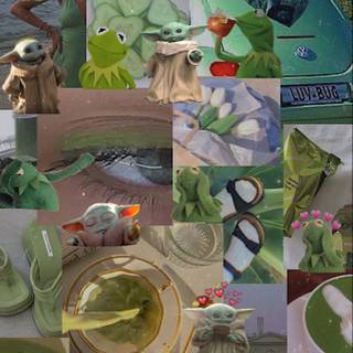 Aesthetic Frog Collage Wallpapers