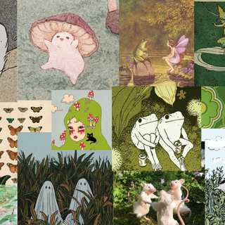 Aesthetic Frog Collage Wallpapers