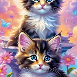 Cute Cat Art Wallpapers