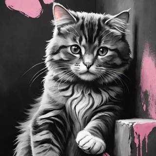 Cute Cat Art Wallpapers