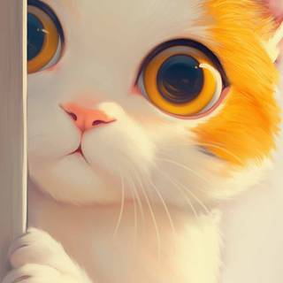 Cute Cat Art Wallpapers