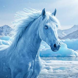 Blue Ice Horse