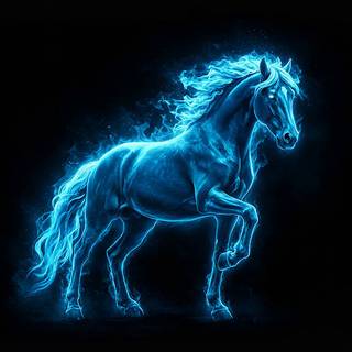 Blue Fire Horse
