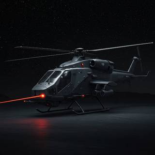Futuristic Black Hawk Helicopter