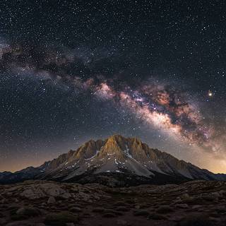 Mt. Whitney underneath the Milky Way