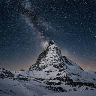 Matterhorn underneath the Milky Way