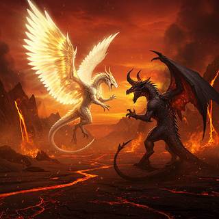 Angel Dragon vs Demon Dragon