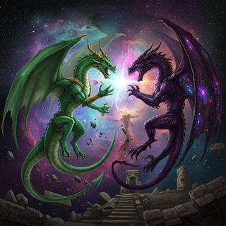 Time Dragon vs Space Dragon