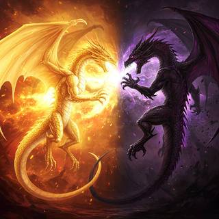 Light Dragon vs Shadow Dragon
