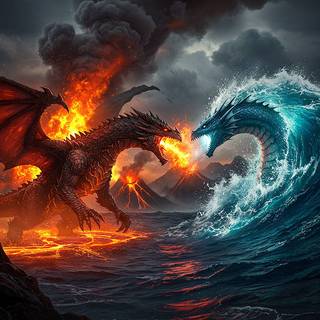 Volcanic Dragon vs Oceanic Dragon