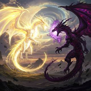Light Magic Dragon vs Dark Magic Dragon