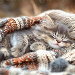 Cute Cat Sleeping Wallpapers
