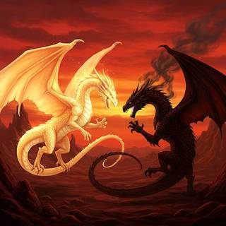 Light Dragon vs Shadow Dragon