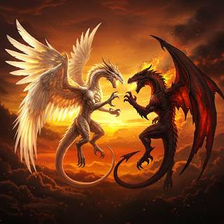 Angel Dragon vs Demon Dragon