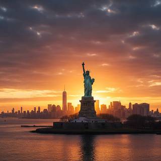 Statue of Liberty at Sunrise
