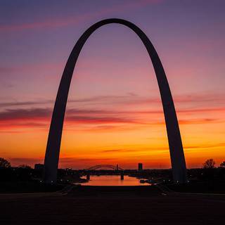 St. Louis Gateway Arch at Sunset