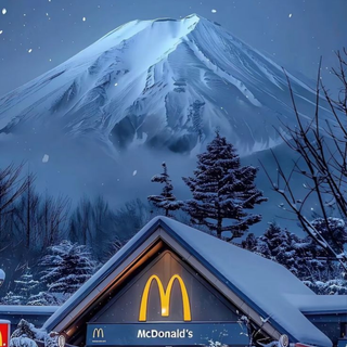 McDonalds in the Mountains during Winter