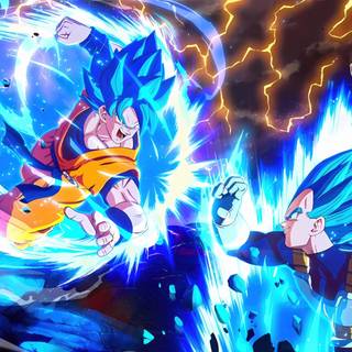ssgss goku vs. ssgss vegeta