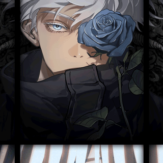 cool pic and gojo moving gif