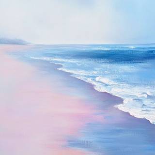Pastel painting of the beach