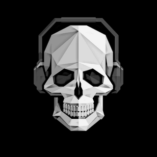 Low poly skull
