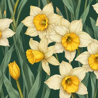 Abstract Daffodils