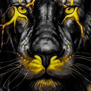 yellow lightning lion