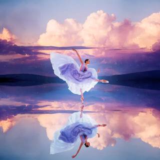 ballet dancer in magical place (made wider)