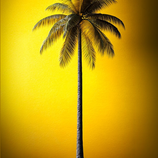 Yellow palm tree