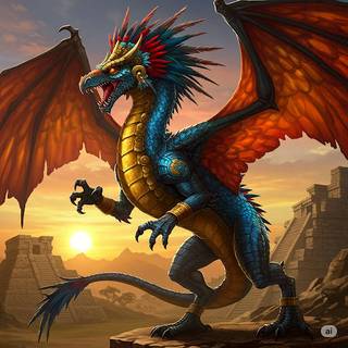 Dragon of Ancient Aztec