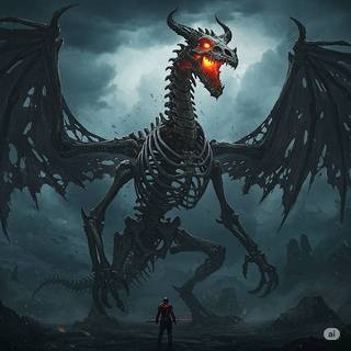 Giant Skeleton Dragon