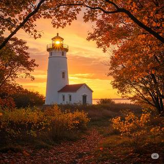 Autumn Lighthouse