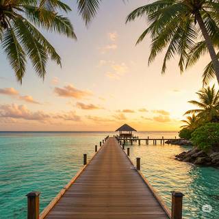 Tropical Pier at Sunlight