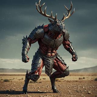 Armored Muscular Deer