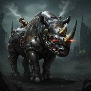 Steampunk Black Rhino