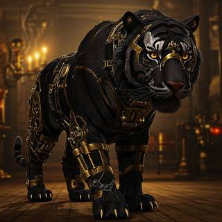 Steampunk Black Tiger