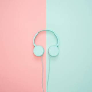 Pink & Teal Headphones