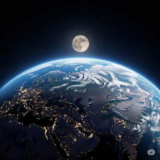 View of the Moon from Planet Earth