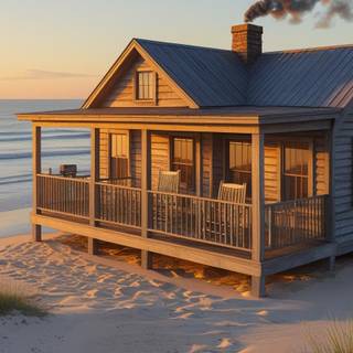 A cabin on the beach