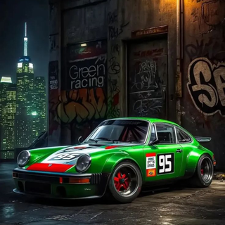 Old racing Porsche
