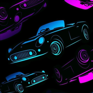 Neon Pastel cars