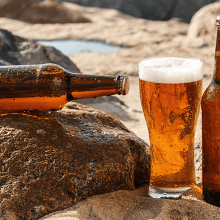 Cold Beer On Rocks