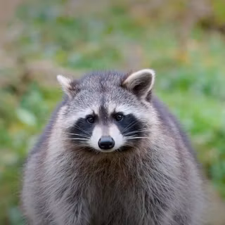 A very fat raccoon