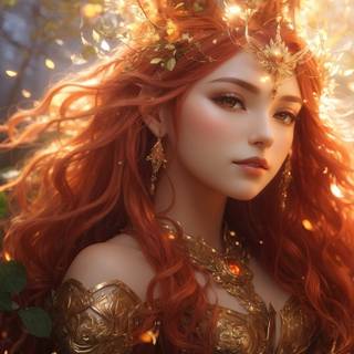 Beautiful red haired woman