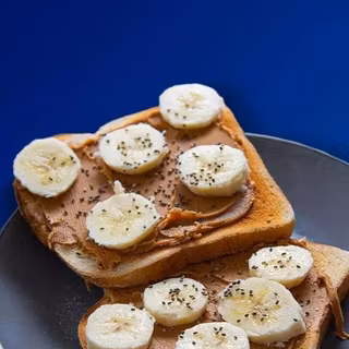 Peanut butter and banana sandwich